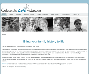 celebratelifevideo.net: www.CelebrateLifeVideo.net
Celebrate Life Video - Honoring the ones we love. Celebrate Life video creates tribute videos and digital archives for people and families.