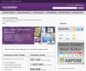 daniweb.com: DaniWeb IT Discussion Community
Tech support, programming, web development, and internet marketing community. Forums to get free computer help and support.