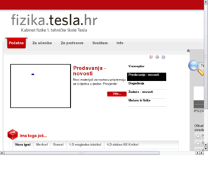 phylab.net: fizika.tesla.hr
Kabinet fizike 1. tehničke škole Tesla