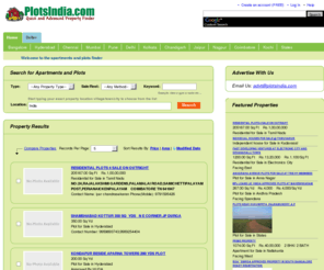 plotindia.com: PlotsIndia.com - Buy Sell Rent Plots Apartments Flats Lands in
PlotsIndia.com is a real estate portal service for properties in India houses, homes, residential, flats, plots, apartments  and lands