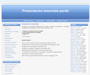 prezentacios-ismeretek.hu: Prezentációs technika
Prezentációs ismeretek portál