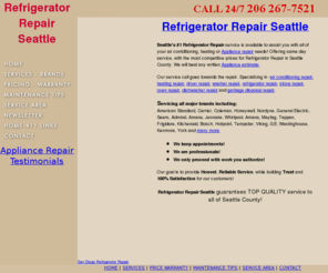 refrigeratorrepairseattle.net: Refrigerator Repair Seattle, Refrigerator Repair, Dryer Repair, Refrigerator Repair Seattle County
Quality Refrigerator Repair Seattle Service, Seattle Dryer Repair, Refrigerator Repair, #1 Refrigerator Repair in Seattle. Repairing washers, dryers, stoves, ovens, microwaves,dishwashers, refridgerators, disposals.