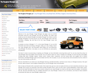 wranglerpartz.com: The Roughest Wrangler yet
Jeep Wrangler Parts, Jeep Body Parts, OE Rims, Engines, Used Jeep Parts...