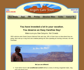 angelsgatetours.com: Grand Canyon Tours
Angels gate tours is acknowledged as the premiere guide service at Grand Canyon National Park.