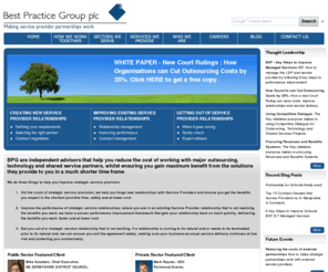 it-dispute.com: Best Practice Group PLC: Making Service Provider Partnerships Work
Best Practice Group PLC: Making Service Provider Partnerships Work. We are independent advisors that help you reduce the cost of working with major outsourcing, technology and shared service partners.