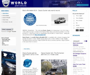 dacia-world.com: Dacia World - The leading global Dacia cars community (News, Tests, Models, Forum, Fan club)
The leading global Dacia cars community (forum&fanclub)