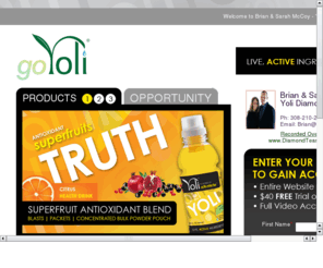 jointhediamondteam.com: Join Diamond Team Founder Brian McCoy - a Yoli Founding Diamond Distributor!
Yoli