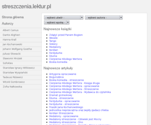 lektur.pl: streszczenia lektur szkolnych —  streszczenia.lektur.pl
