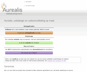 aurealis.mobi: Webdesign en webapplicaties in Limburg - Aurealis
Wij zorgen ervoor dat uw website of webapplicatie rendeert! 