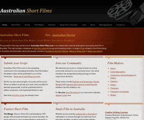 australianshortfilms.com: Australian Short Film Maker Resources — Australian Short Films
Australian short film guide and directory for Australia’s emerging writers, film makers, directors, actors and cinematographers. List your Aussie short film, find short film festivals, add your details, join our forums - all free!