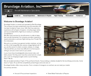 brundageaviation.com: Welcome to Brundage Aviation!
aircraft maintenance, annual inspection, flight trainng, taylor, t74, texas