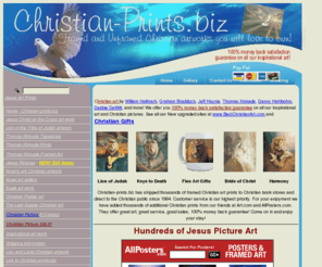 christian-art.biz: Christian Art and Jesus Posters
CHRISTIAN ART of all types, Christian art from William Hallmark and many more! Reverent Jesus art available here at Christian-prints.biz Christian on line art gallery! Great sales on going