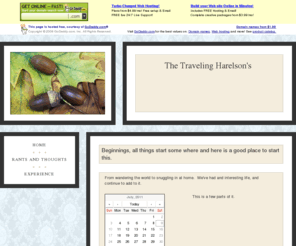 harelson.net: The Traveling Harelson's
Harelson family web page