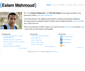 hunikal.com: Eslam Mahmoud - web developer life and other things :)
Home | Eslam Mahmoud | web developer life and other things :)