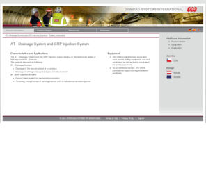 at-drainagesystem.com: AT - Drainage System and GRP Injection System - Product Information
The AT - Drainage System and the GRP Injection System belong to the well-known series of field-approved AT - Systems.