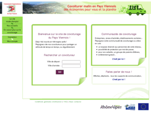 covoiturage-paysviennois.net: Covoiturage-PaysViennois, le site de covoiturage de l'agglomération de Vienne
Covoiturage-PaysViennois permet de trouver rapidement et très facilement un covoitureur pour vos trajets quotidiens. Gratuit, simple et précis, n'hésitez plus!