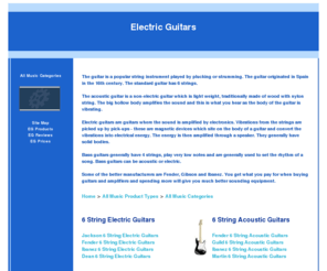 electricguitars.ws: Electric Guitars - Fender, Ibanez, Gibson - ElectricGuitars.ws
Electric Guitars - reviews of cheap electric guitars, package, kit, left handed, bass, acoustic, Fender, Gibson, Ibanez