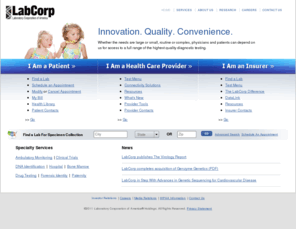 palabs.com: LabCorp: LabCorp Home Page
Specialty Services & News