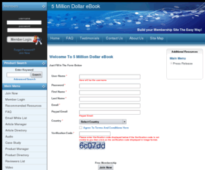 5-million-dollar-ebook.com: Membership Management System Scripts
MS scripts from 5 Million Dollar eBook