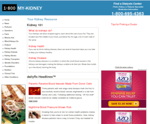 800kidneystones.com: 1-800-My-Kidney | Your Kidney Resource
Home Page