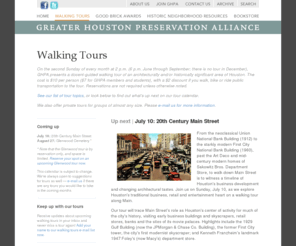 houstonwalkingtours.org: GHPA | Walking Tours
