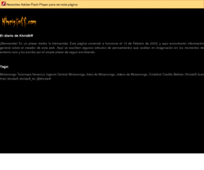 khristoff.com: Página personal de Cristóbal Castillo
Página personal de Cristóbal Castillo