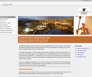 meetatdesertsprings.com: Marriott Meeting Site
Marriott Southeast Hotels & Specials -- Explore destinations and search for special discount offers from Marriott hotels in Orlando, Miami, Tampa, Jacksonville, Tallahassee, Atlanta, Memphis, Nashville, Hilton Head, Birmingham and more.