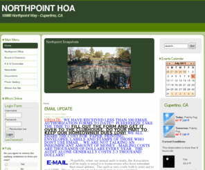 northpointhoa.org: Northpoint Home Owners Association - Home
northpointhoa.org is the site for the premier Cupertino Northpoint Home Owner Association