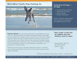 metrowestdogtraining.com: MetroWest Family Dog Training Co.
Certified Dog Training in the Massachusetts Metrowest area