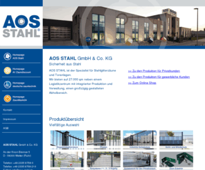 aos-stahl.com: AOS Stahl
Direktvertrieb von Stahlgitterzunen, Toranlagen fr Industrie und Privat. Discountpreise, Sonderposten. Interaktiver Zaunplaner
