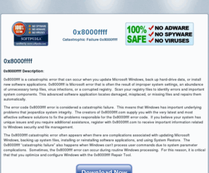 0x8000ffff.com: 0x8000ffff - Catastrophic Failure 0x8000ffff solved
0x8000ffff is an error that usually appears in the form of catastrophic failure 0x8000ffff. It can also appear as 0x8000ffff catastrophic failure.