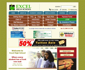 excelhighschool.com: Online High School, High School Diploma Online, GED Online, School Diploma, High School Online
Excel High School is an accredited, private, online virtual high school in Minnesota, serving students in the US and Globally. Earn correspondence high school diploma at our online high school classes and explore your GED Test Alternatives Online.