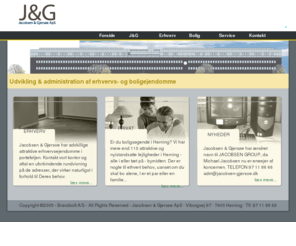 jacobsen-gjersoe.dk: Jacobsen & Gjersøe ApS - for den unge der søger bolig / lejlighed i Herning pga. uddannelse
Jacobsen & Gjersoe ApS tilbyder boliger lige fra familieboliger til værelser og klubværelser og lejligheder til unge og boligsøgende der søger til Herning eller Ikast - området. Vores Erhvervsservice udvikler eksisterende bygninger til udleje eller salg til vores erhvervskunder