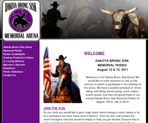 memorialrodeo.com: Dakota Bronc Sisk Arena
Dakota Bronc Sisk Memorial Arena: Rodeos, Bull Ridings, Barrel Racings, ect.