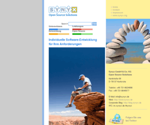 synyx.de: Synyx GmbH & Co. KG
Herzlich willkommen bei Synyx GmbH & Co. KG - Software-Lösungen und -dienstleistungen aus Karlsruhe