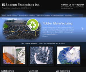 tirebuffings.com: EPDM Color Granules, Recycled Rubber, Black Rubber Mulch -
    Sparton Enterprises, Inc                                               
 | 
    EPDM Dark Gray ,

    EPDM Dark Blue ,
Sparton Enterprises, Inc - A full service rubber recycling facility located in Norton, Ohio