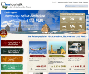 hm-touristik.de: hm-touristik - die individuelle Art des Reisens
hm-touristik ist Ihr Reiseveranstalter Spezialist für Reisen nach Australien, Neuseeland, Afrika und alle anderen Urlaubsziele