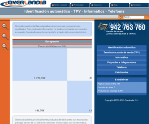 overlandia.com: Identificación automática - Terminales punto de venta (TPV) - Informática - Telefonía :: Overlandia
Venta online de identificación automática, terminales punto venta (TPV), informática y telefonía