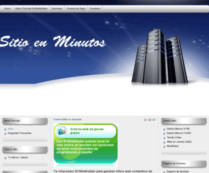 tusitioenminutos.com: Creá tu Sitio en minutos
Constructor de sitios en minutos,diseño web, registro de dominios.