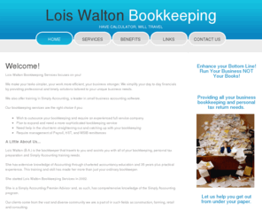 waltonbookkeeping.com: Lois Walton Bookkeeping
A professional bookkeeping services agency located in Owen Sound, Ontario and serving Grey and Bruce County.