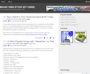 et12k.com: Magic Sing ET12K (ET-12000)
ET12K Karaoke Microphone Blog