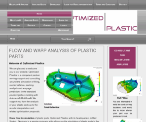 optimized-plastics.com: Flow and Warp Analysis of Plastic Parts
Flow and Warp Analysis of Plastic Parts