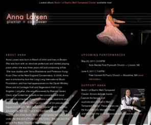 annalarsenmusic.com: Anna Larsen Music | pianist + composer
Anna Larsen | pianist + composer