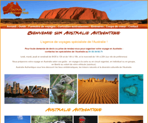 australie-authentique.com: Australie Authentique - Le spécialiste des voyages en Australie
L'agence spécialiste des voyages en Australie - Nous composons votre voyage à la carte