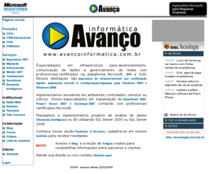 avancoinformatica.com.br: Avanco Informatica Tecnologia e seguranca em desenvolvimento de aplicacoes
Avanco Informatica Tecnologia e seguranca em desenvolvimento de aplicacoes