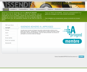 issendis.net: ISSENDIS
ISSENDIS OFFICE ONE DOCUMENTS GEIDE ARCHIVAGE ANNUAIRE EMAIL AGENDA LAD RAD
