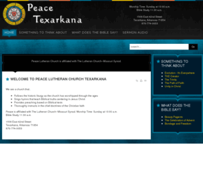 peacetexarkana.org: Peace Lutheran Church Texarkana - LCMS
Peace Lutheran Church Texarkana is associated with the Lutheran Church Missouri Synod