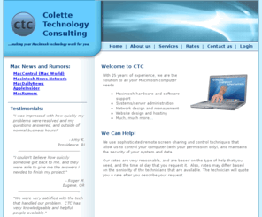 colettech.com: Colette Technology Consulting
Macintosh Specialists