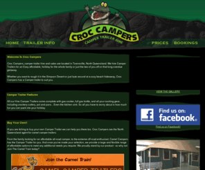 croccampertrailers.com.au: Welcome. Croc Campers. Camper Trailer Hire.
Croc Campers. Camper Trailer Hire.