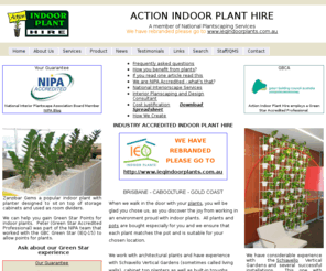actionindoorplants.com.au: ACTION INDOOR PLANT HIRE, Brisbane, Industry Accredited Indoor Plant Hire.  Interior Plantscaping from Caboolture to the Gold Coast.
NIPA Accredited, Brisbane indoor plant hire (interior plantscaping), we have a full range of the latest pots and containers including cottapots.  We use Schiavello Vertical Gardens and know all about Green Star. All plants grown by Accredited Brisbane nurseries, including Mother-in-Laws Tongue (Sansevieria), Kentia, Golden Canes, Rhapis Palms, Zanzibar Gems, Yuccas and tropical indoor plants like Bromeliads.